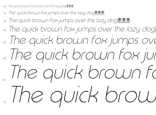 Typo Round font waterfall